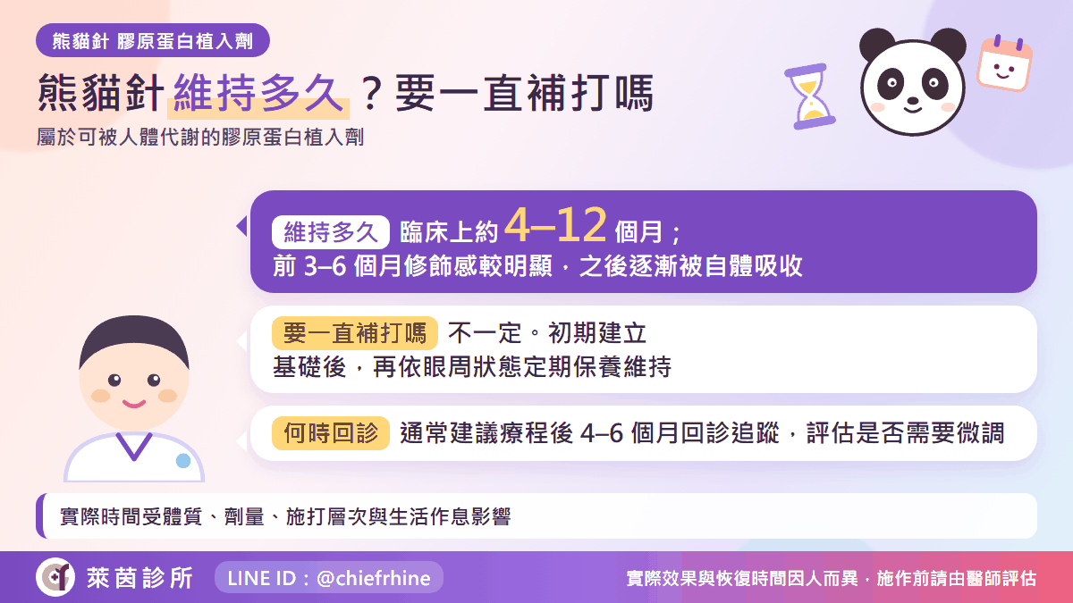 熊貓針維持多久：維持時間與回診追蹤說明