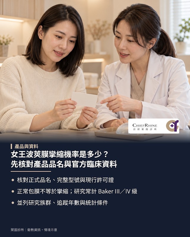 女王波莢膜攣縮機率是多少?先核對產品品名與官方臨床資料
