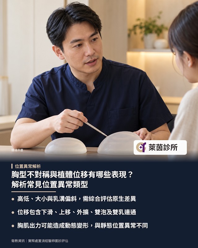 胸型不對稱與植體位移有哪些表現？解析常見位置異常類型