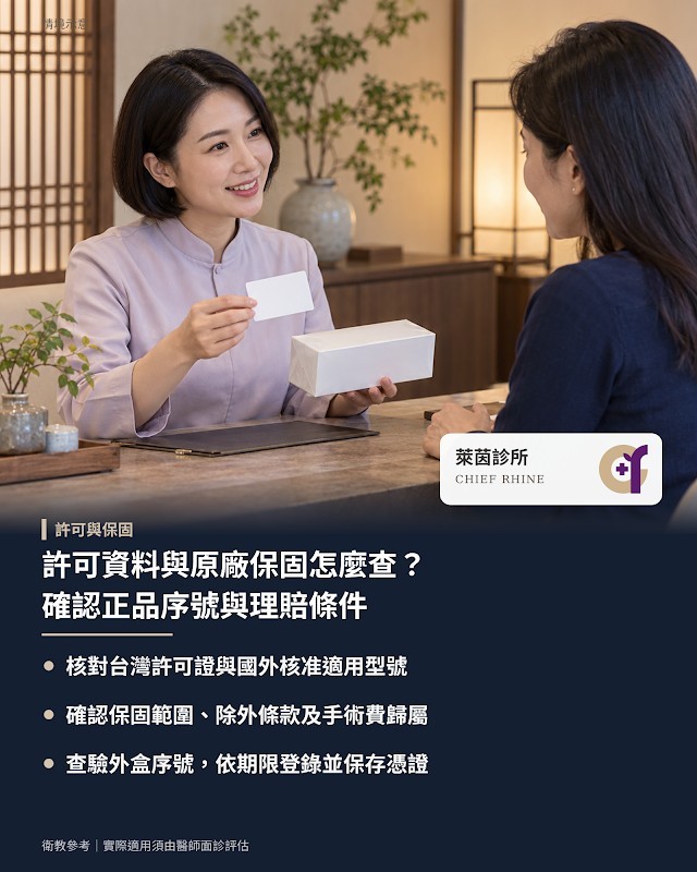 許可資料與原廠保固怎麼查?確認正品序號與理賠條件