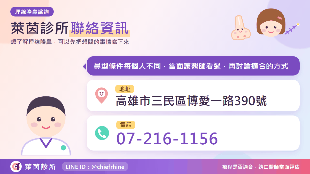 高雄萊茵診所聯絡資訊:地址與電話