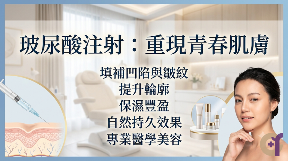 玻尿酸是人體真皮層與結締組織中天然存在的多醣物質,具備良好的物理支撐與水合能力。 隨著年歲增長,體內的玻尿酸會逐漸遞減,進而使皮膚出現乾燥、局部體積流失與靜態紋路。 玻尿酸注射屬於非手術的顏面修飾療程。 由專業醫師評估臉部解剖結構後,將經過純化與化學交聯處理、具備良好生物相容性的凝膠注入皮下特定層次,用以輔助填補體積凹陷、平順紋路並順修輪廓線條,材質最終能被人體代謝吸收。