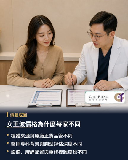 觸感與外觀差異:柔軟度、動態感與飽滿度比較,植體觸感由矽膠膠體之黏彈性、彈性模量、填充飽和度及外膜張力共同決定,無法僅以單純「軟」或「硬」劃分良莠。女王波採高比例充盈填充,強調提供較好的內部支撐力與彈性;魔滴則運用高流動性膠體,著重膠體在體內的延展性與軟嫩感。
