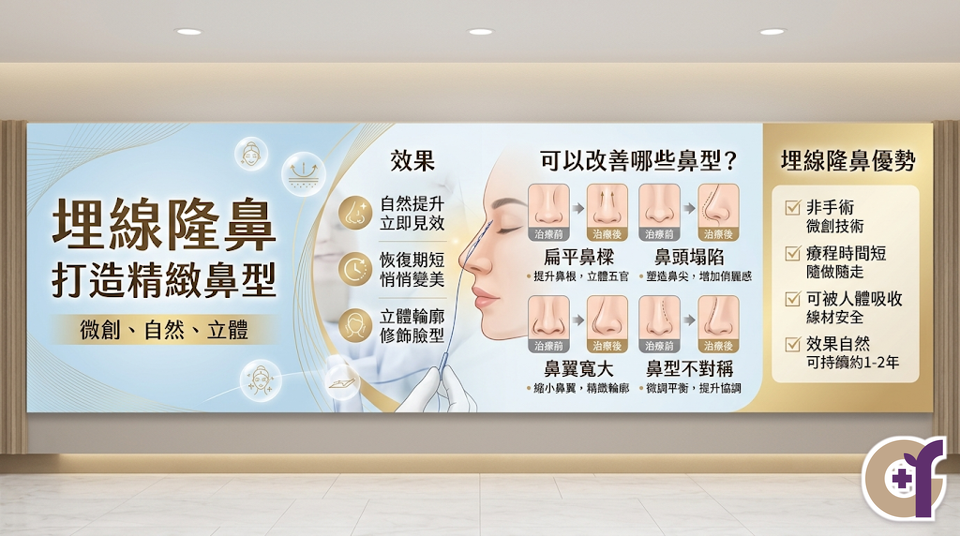 埋線隆鼻效果如何？可以改善哪些鼻型？