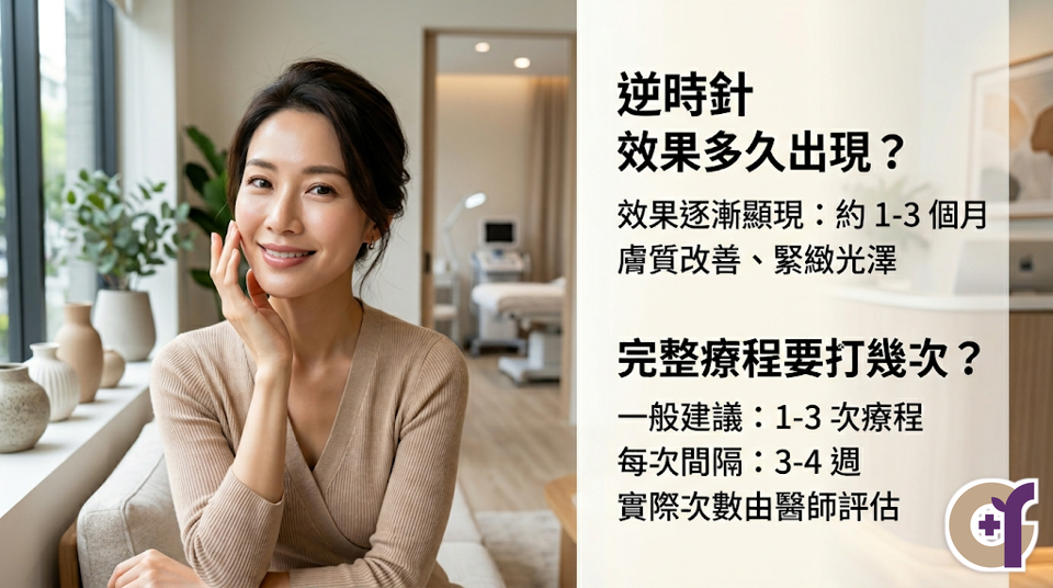 逆時針效果多久出現？完整療程要打幾次