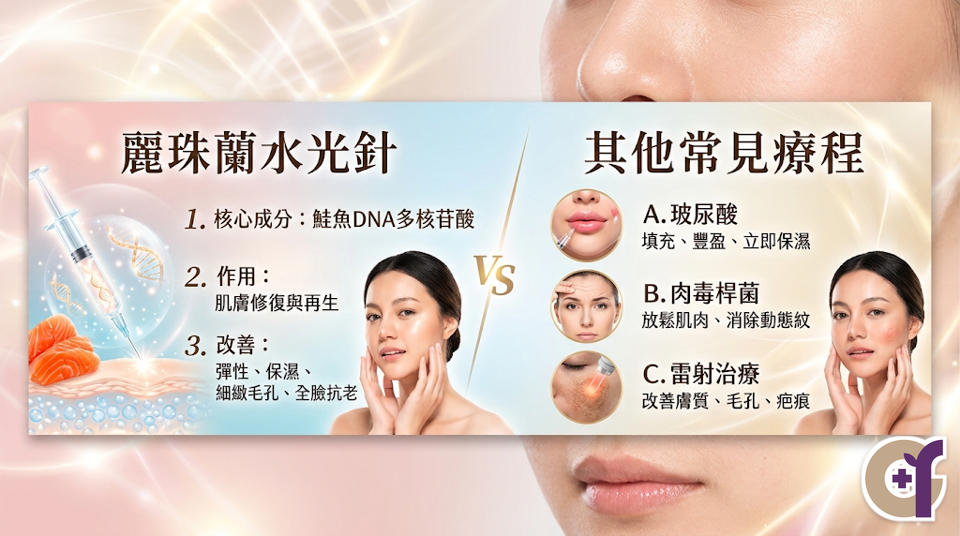 水光針麗珠蘭和其他療程怎麼比？